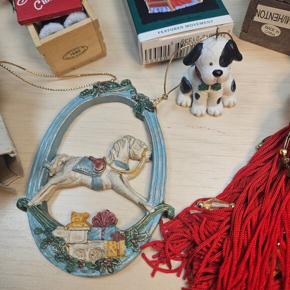 Lot of 12 Christmas Ornaments Felt Storage Bag 3 Keepsake Disney Mouse Puppy - Picture 7 of 9